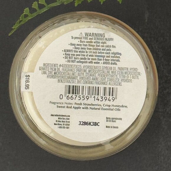 BBW Strawberry Melon White Barn Bath & Body Works Single Wick Candle - Picture 10 of 10